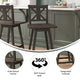 Gray Wash Walnut |#| Commercial 360° Swivel Wood Counter Height Stool in Gray Wash Walnut