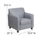 Gray |#| Gray LeatherSoft Chair with Clean Line Stitched Frame - Reception Seating