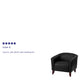 Black |#| Black LeatherSoft Chair with Cherry Wood Feet - Lobby or Guest Seating