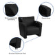 Black |#| Black LeatherSoft Chair with Extended Panel Arms - Reception and Lounge Seating