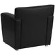 Black |#| Black LeatherSoft Chair with Extended Panel Arms - Reception and Lounge Seating