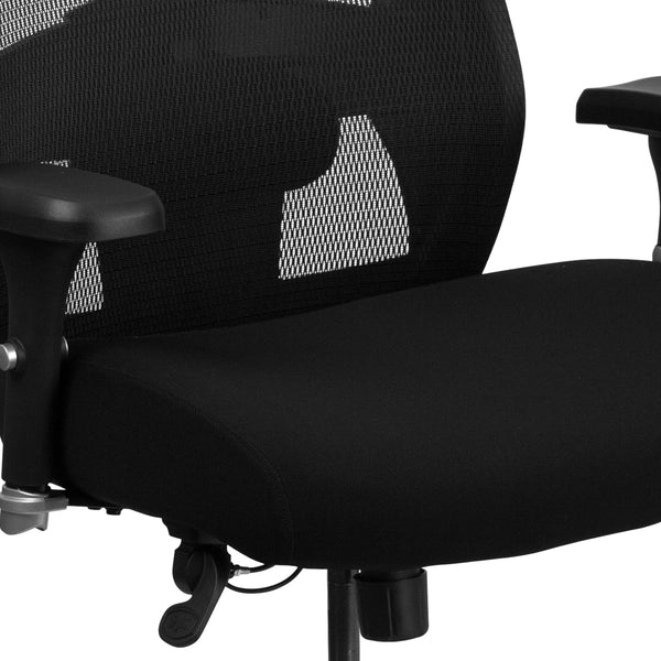 24/7 Intensive Use Big & Tall 500 lb. Rated Black Mesh Ergonomic Office Chair