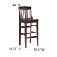 Walnut |#| School House Back Walnut Wood Restaurant Barstool with Footrest