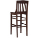 Walnut |#| School House Back Walnut Wood Restaurant Barstool with Footrest