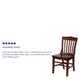 Mahogany |#| School House Back Mahogany Wood Restaurant Chair with Footrest