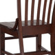 Walnut |#| School House Back Walnut Wood Restaurant Chair with Footrest