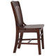 Walnut |#| School House Back Walnut Wood Restaurant Chair with Footrest