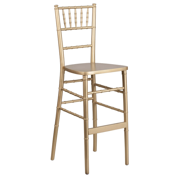 Gold Wood Chiavari Event and Hospitality Stacking Barstool