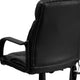 Mid-Back Ergonomic Massaging Black LeatherSoft Executive Office Chair w/ Arms