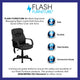 Mid-Back Ergonomic Massaging Black LeatherSoft Executive Office Chair w/ Arms