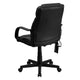 Mid-Back Ergonomic Massaging Black LeatherSoft Executive Office Chair w/ Arms