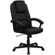 High Back Black LeatherSoft Soft Ripple Upholstered Executive Office Chair