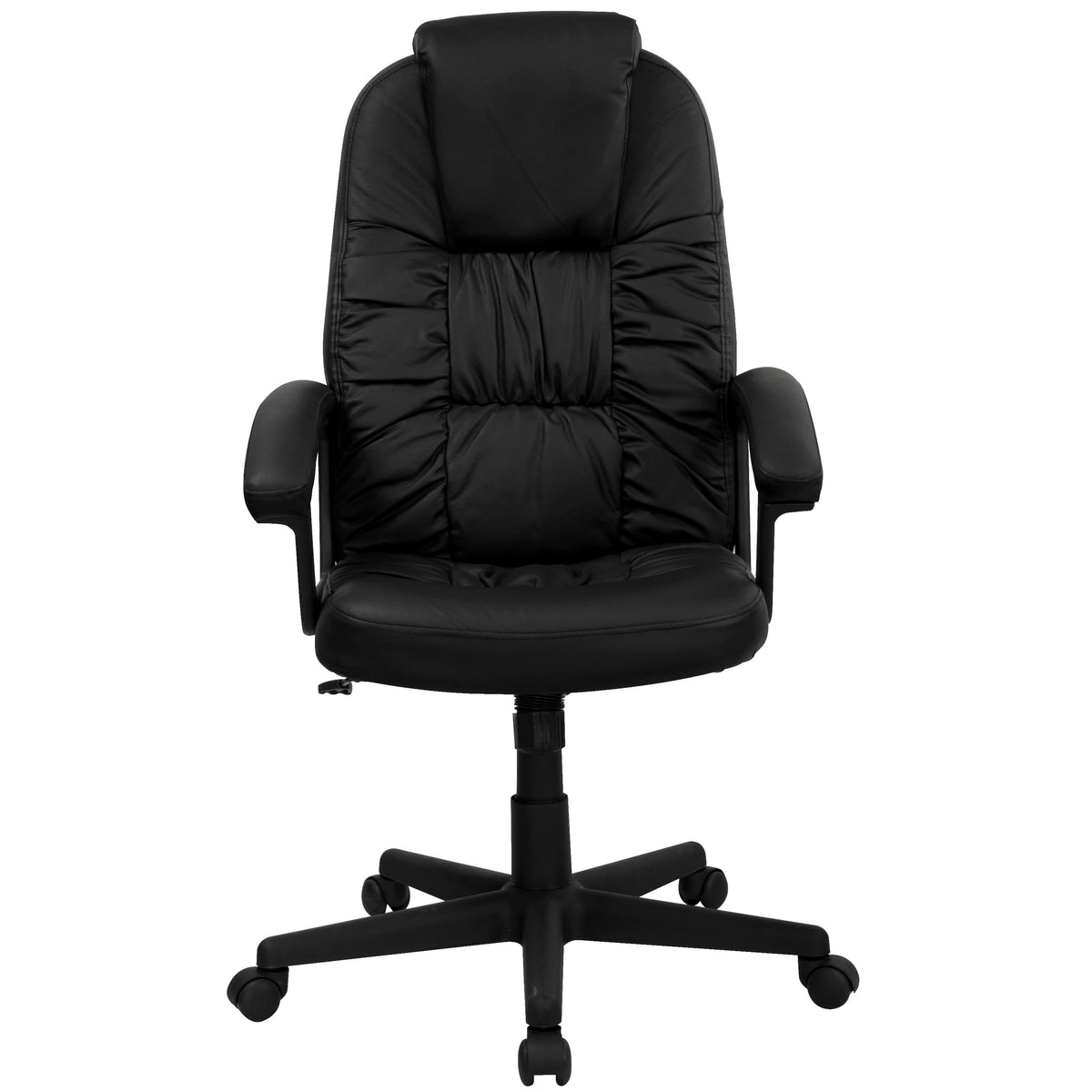 High Back Black LeatherSoft Soft Ripple Upholstered Executive Office Chair