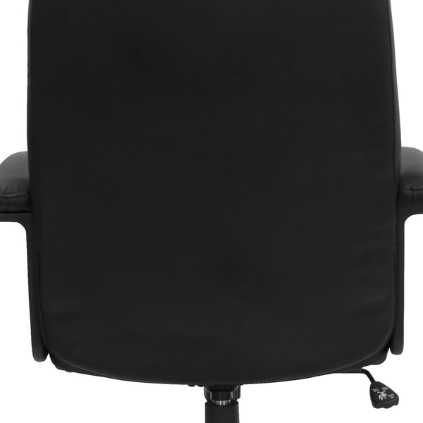 High Back Black LeatherSoft Soft Ripple Upholstered Executive Office Chair