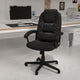 High Back Black LeatherSoft Soft Ripple Upholstered Executive Office Chair