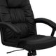 High Back Black LeatherSoft Soft Ripple Upholstered Executive Office Chair