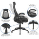 Black Mesh |#| High Back Black Mesh Executive Swivel Office Chair with Flip-Up Arms