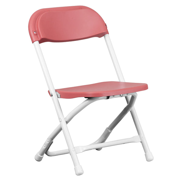 Burgundy |#| Kids Burgundy Plastic Folding Chair with Textured Seat - Preschool Seating