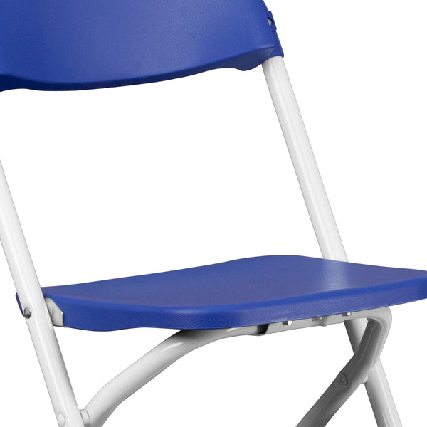 Blue |#| Kids Blue Plastic Folding Chair with Textured Seat - Preschool Seating