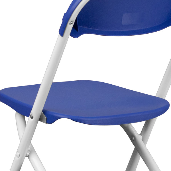 Blue |#| Kids Blue Plastic Folding Chair with Textured Seat - Preschool Seating