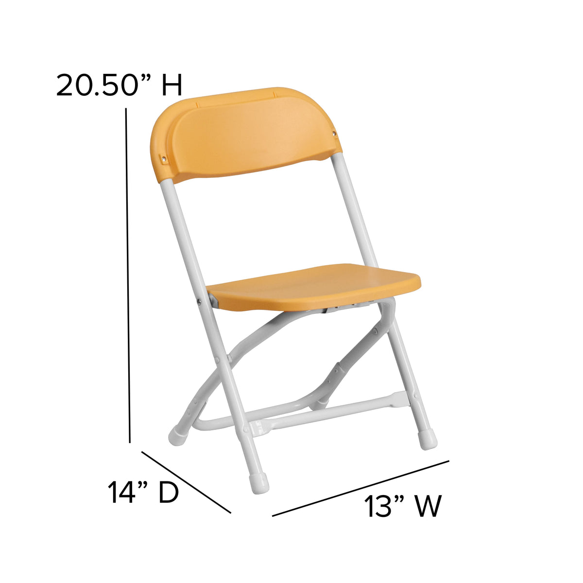 Yellow |#| Kids Yellow Plastic Folding Chair with Textured Seat - Preschool Seating