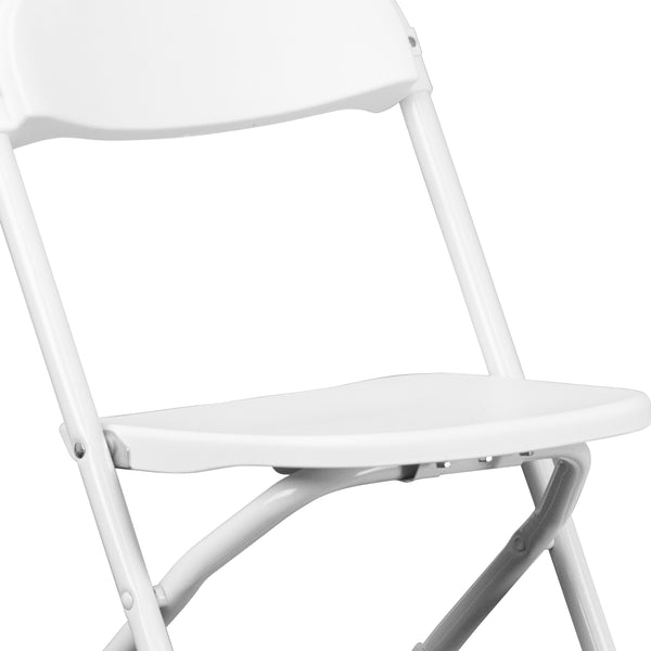 White |#| Kids White Plastic Folding Chair with Textured Seat - Preschool Seating