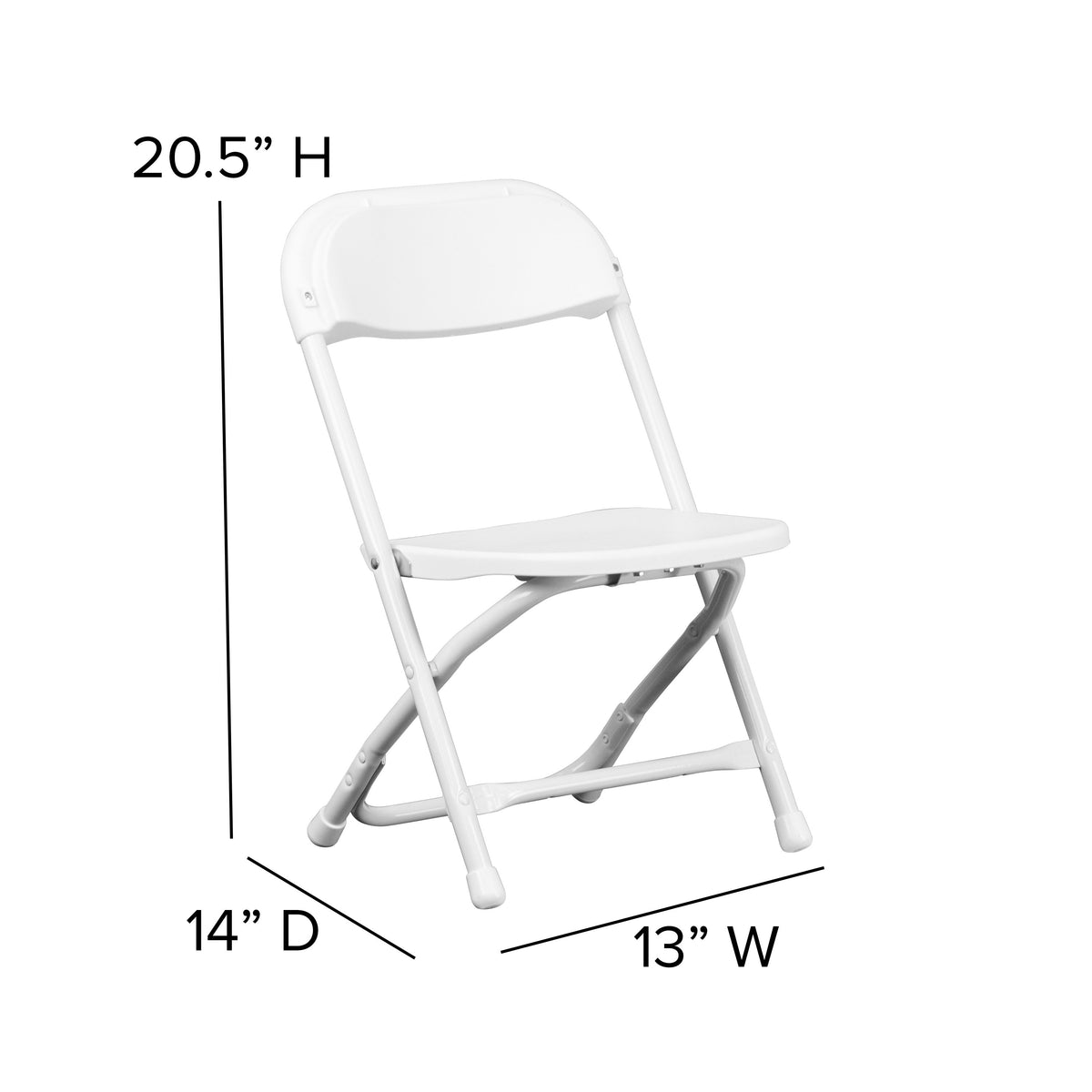 White |#| Kids White Plastic Folding Chair with Textured Seat - Preschool Seating