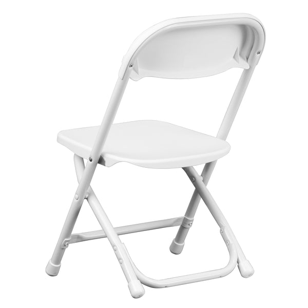 White |#| Kids White Plastic Folding Chair with Textured Seat - Preschool Seating