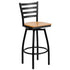 Ladder Back Swivel Metal Barstool