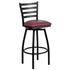 Ladder Back Swivel Metal Barstool