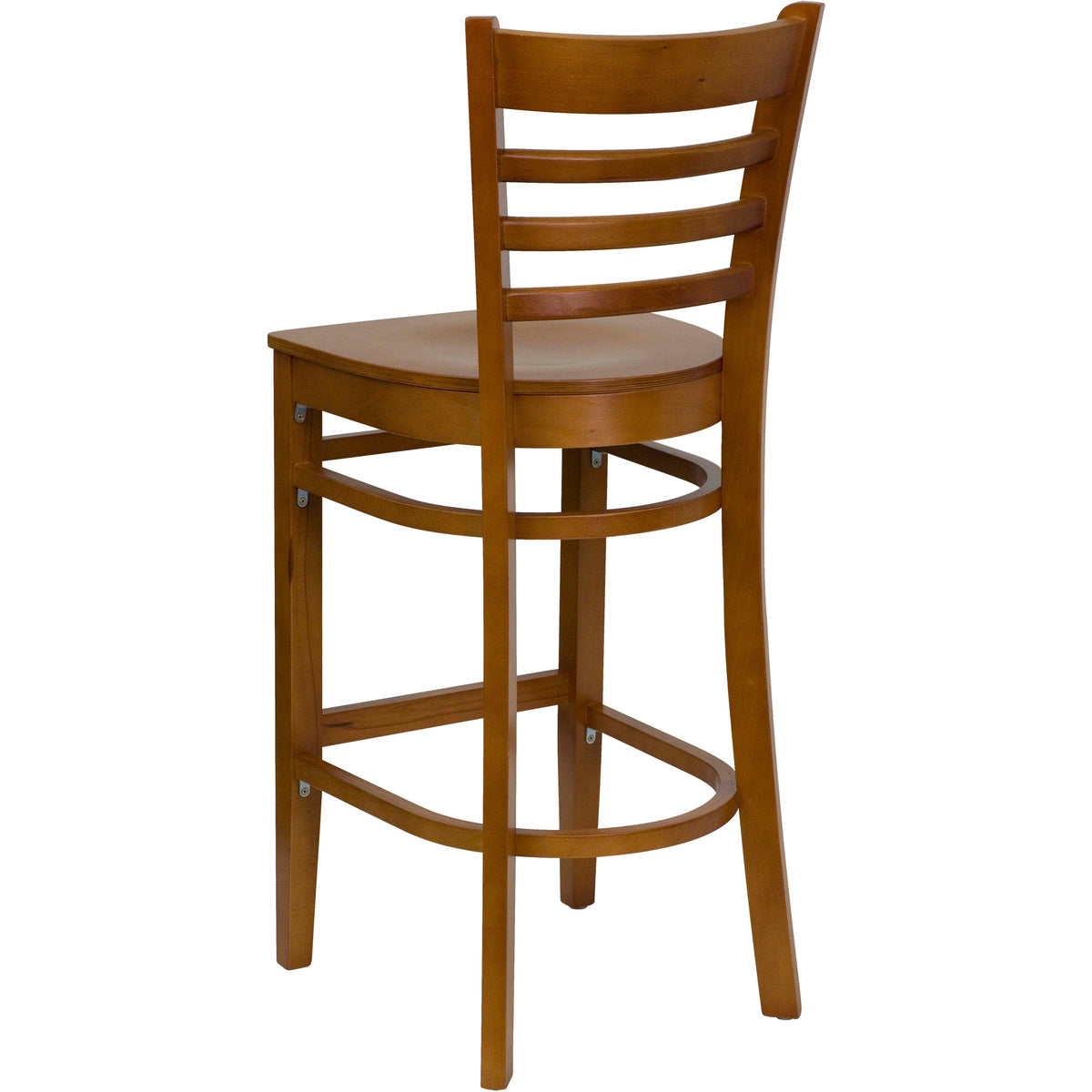 Cherry Wood Seat/Cherry Wood Frame |#| Ladder Back Cherry Wood Restaurant Barstool