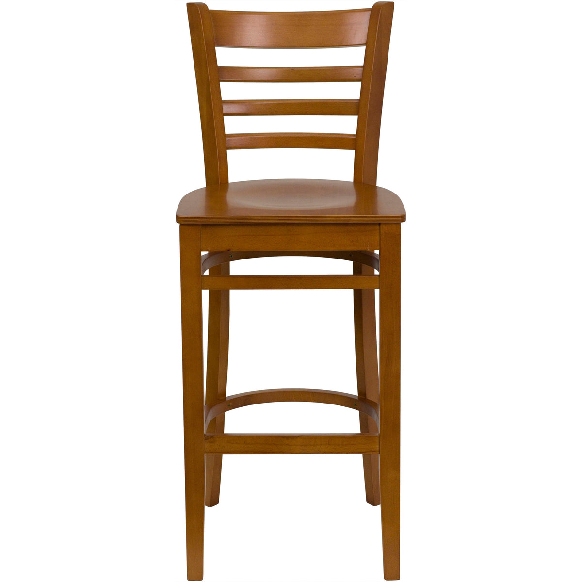 Cherry Wood Seat/Cherry Wood Frame |#| Ladder Back Cherry Wood Restaurant Barstool