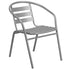 Lila Metal Restaurant Stack Chair with Aluminum Slats