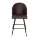 Brown LeatherSoft |#| Commercial Grade 26inch Armless Stools with Contoured Backs in Brown LeatherSoft