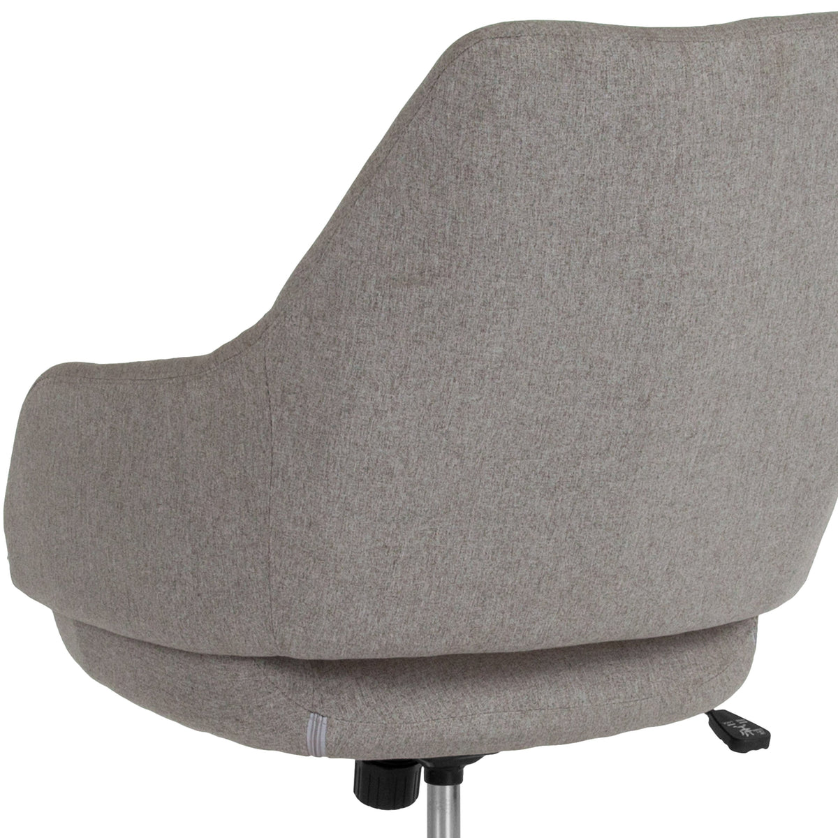 Light Gray Fabric |#| Home and Office Upholstered Mid-Back Chair w/ Wrap Style Arms in Lt Gray Fabric