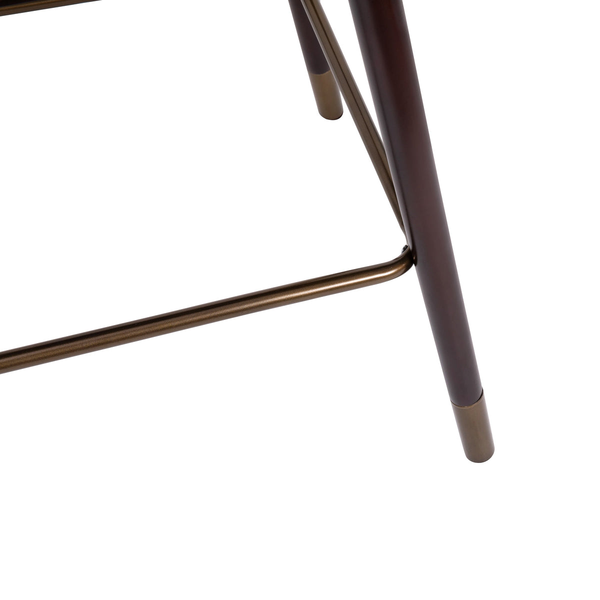 Black |#| Commercial 26inch Mid-Back Counter Stool with Wood Legs - Black LeatherSoft/Walnut