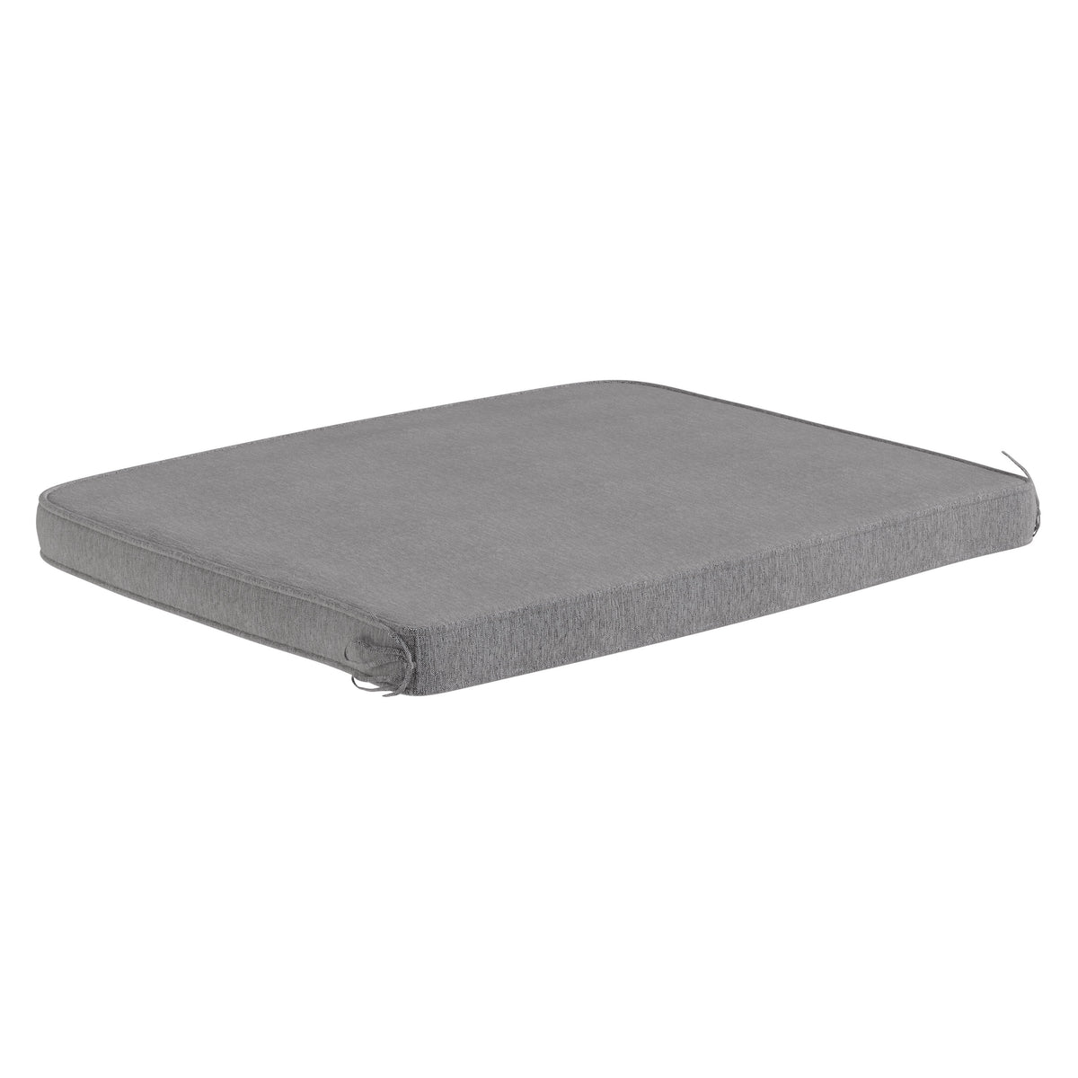 Gray |#| All-Weather Gray Non-Slip Chair Cushions with Ties & Comfort Foam Core - 2 Pack