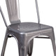 Clear Coated Metal Indoor Stackable Chair