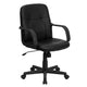 Mid-Back Black Glove Vinyl Executive Swivel Office Chair with Arms