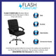 Black |#| Mid-Back Black LeatherSoft Swivel Adjustable Height Manager's Office Chair