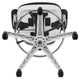 Black Mesh/White Frame |#| Mid-Back Black Mesh Ergonomic Drafting Chair/White Frame - Adjustable Foot Ring