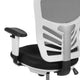 Black Mesh/White Frame |#| Mid-Back Black Mesh Ergonomic Drafting Chair/White Frame - Adjustable Foot Ring