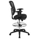 Black Mesh/Black Frame |#| Mid-Back Black Mesh Ergonomic Drafting Chair/Black Frame - Adjustable Foot Ring