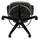 Light Gray Mesh/Black Frame |#| Mid-Back Gray Mesh Ergonomic Drafting Chair/Black Frame - Adjustable Foot Ring