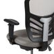 Light Gray Mesh/Black Frame |#| Mid-Back Gray Mesh Ergonomic Drafting Chair/Black Frame - Adjustable Foot Ring