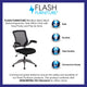 Black |#| Mid-Back Black Mesh Ergonomic Task Office Chair with Gray Frame and Flip-Up Arms