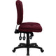 Burgundy Fabric |#| Mid-Back Burg Fabric Multifunction Swivel Office Chair w/ Pillow Top Cushioning