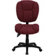 Burgundy Fabric |#| Mid-Back Burg Fabric Multifunction Swivel Office Chair w/ Pillow Top Cushioning