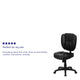 Black LeatherSoft |#| Mid-Back Black LeatherSoft Multifunction Office Chair with Pillow Top Cushioning