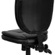 Black LeatherSoft |#| Mid-Back Black LeatherSoft Multifunction Office Chair with Pillow Top Cushioning